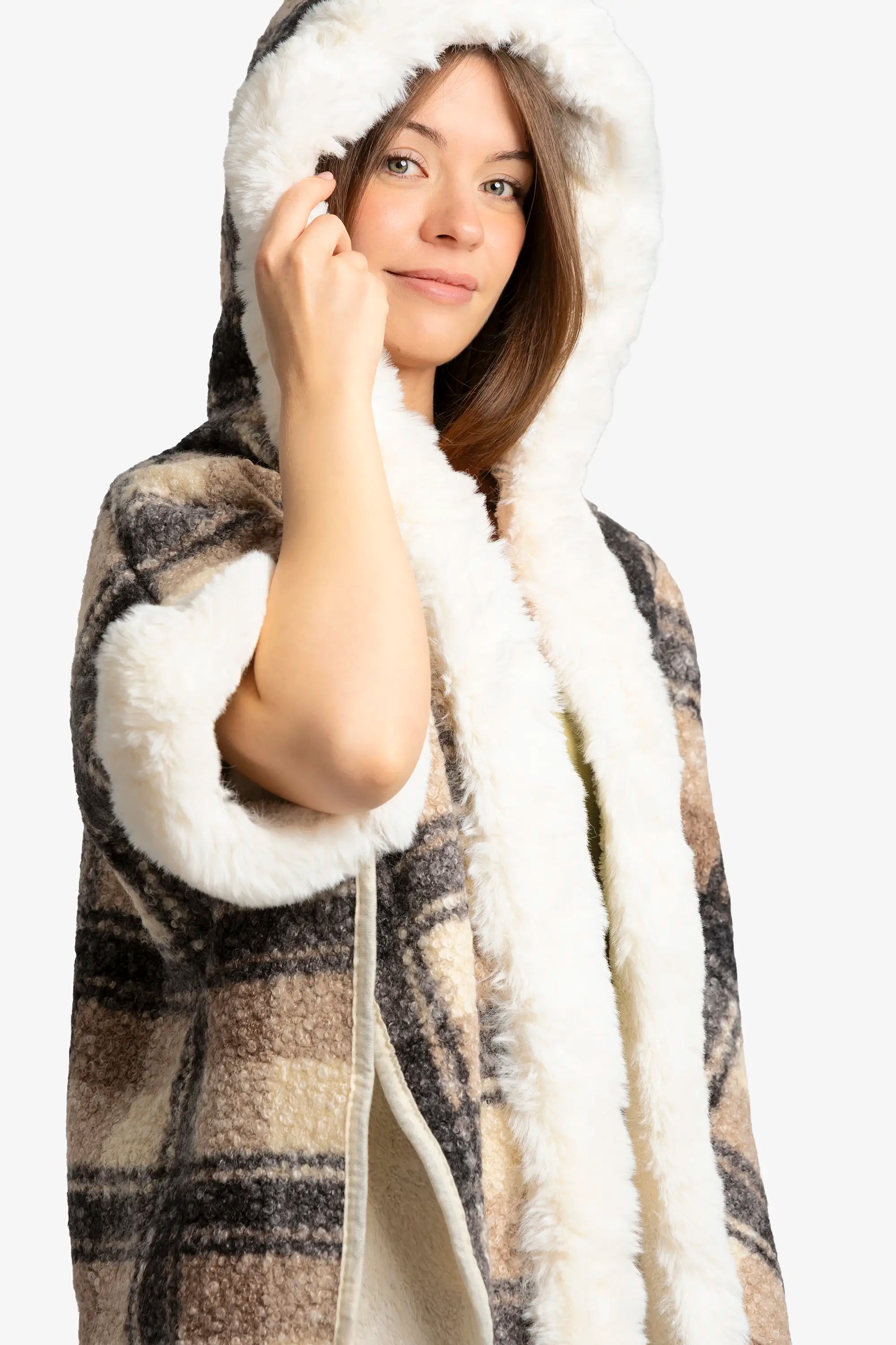 Chestnut Plaid Heritage Poncho