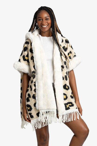 Wild Muse Leopard Poncho