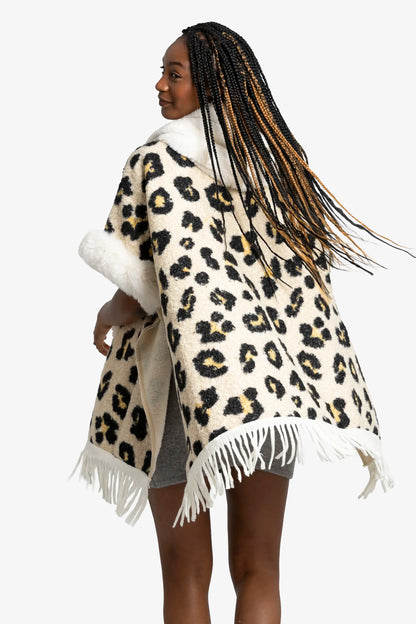 Wild Muse Leopard Poncho