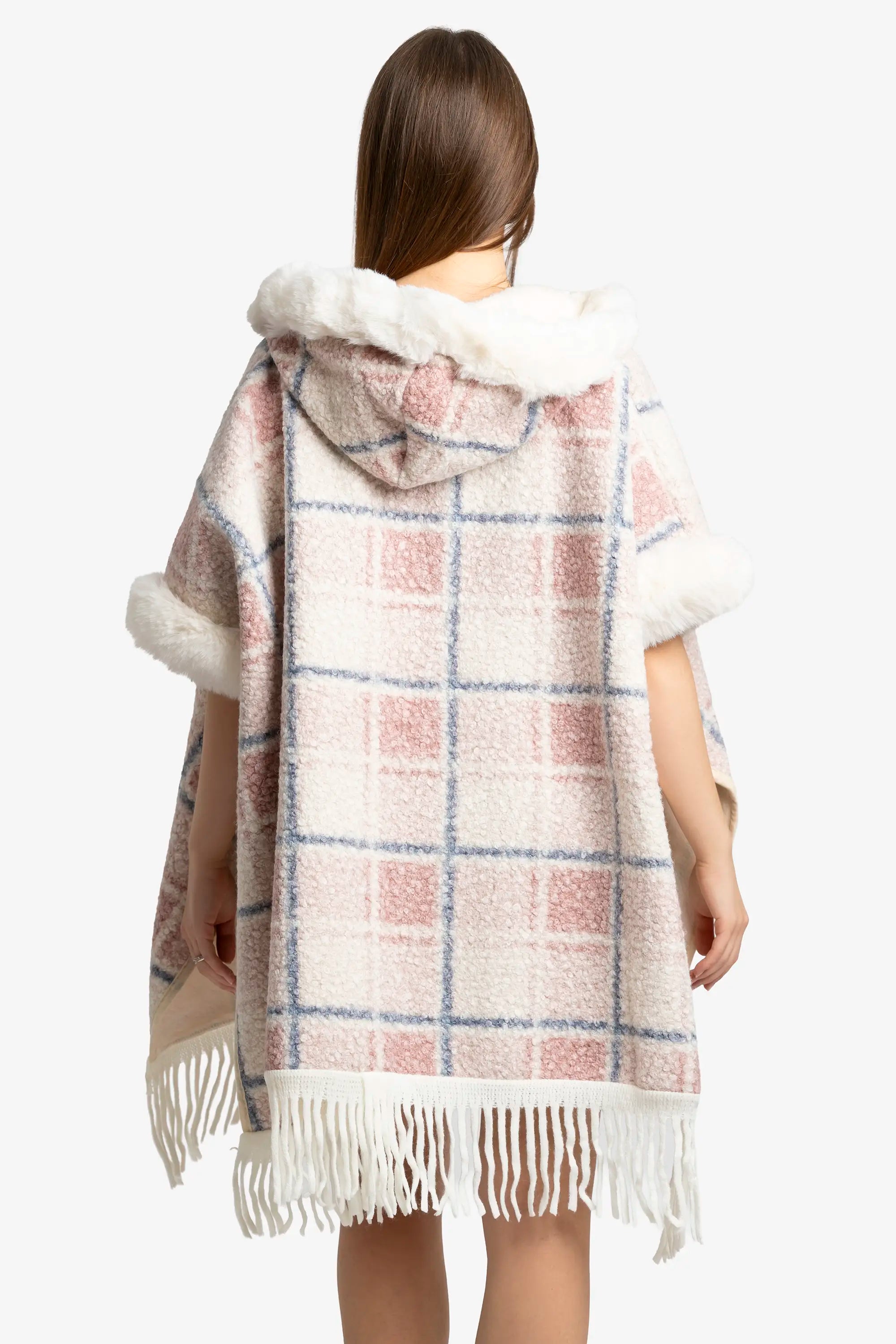 Blush Check Dream Poncho