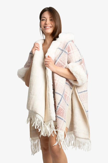 Blush Check Dream Poncho