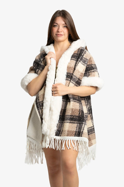 Chestnut Plaid Heritage Poncho