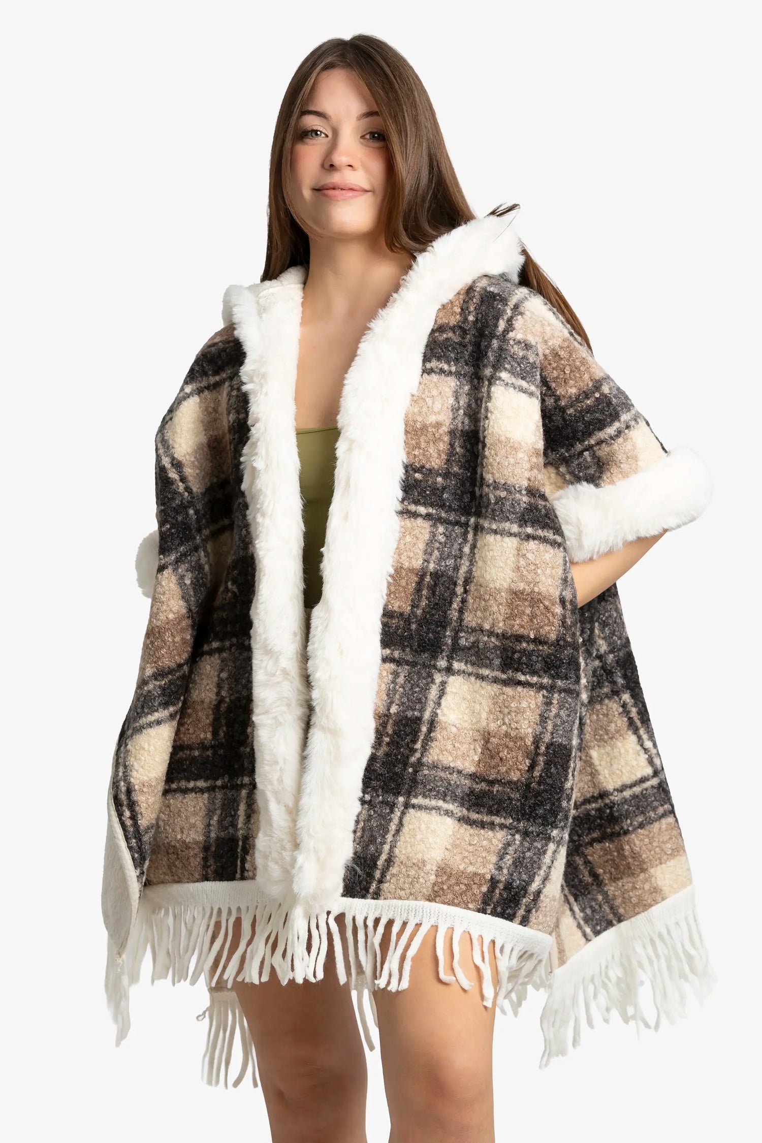 Chestnut Plaid Heritage Poncho