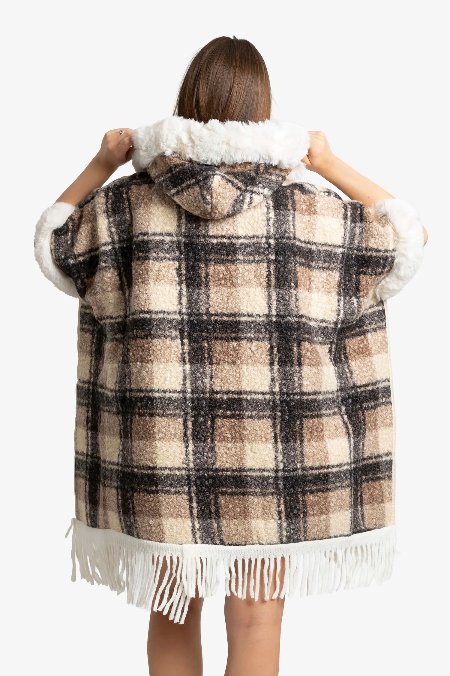 Chestnut Plaid Heritage Poncho