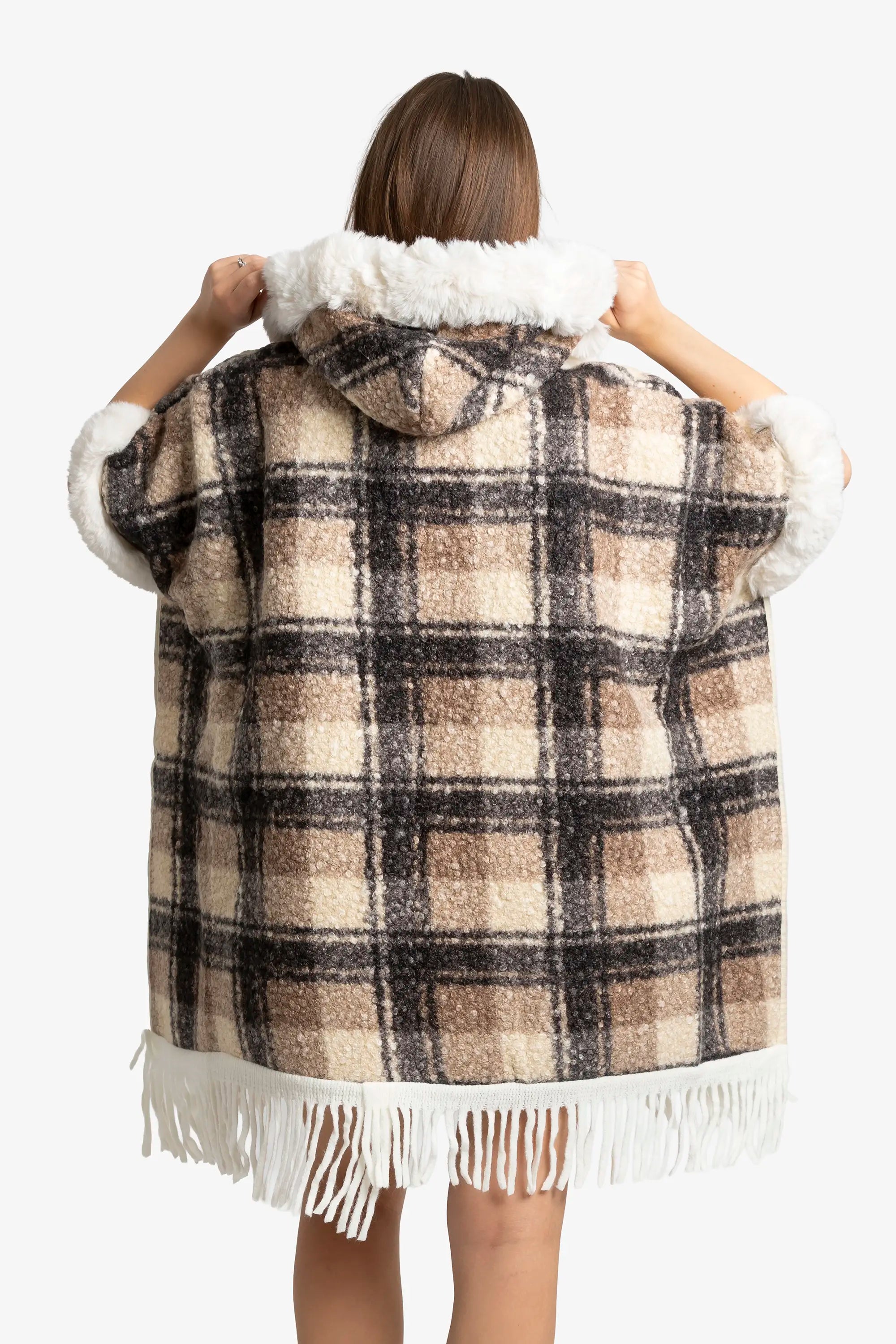 Chestnut Plaid Heritage Poncho