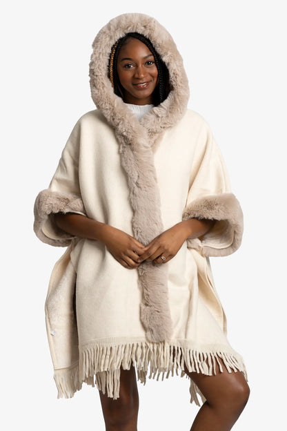 Ivory Cloud Luxe Poncho