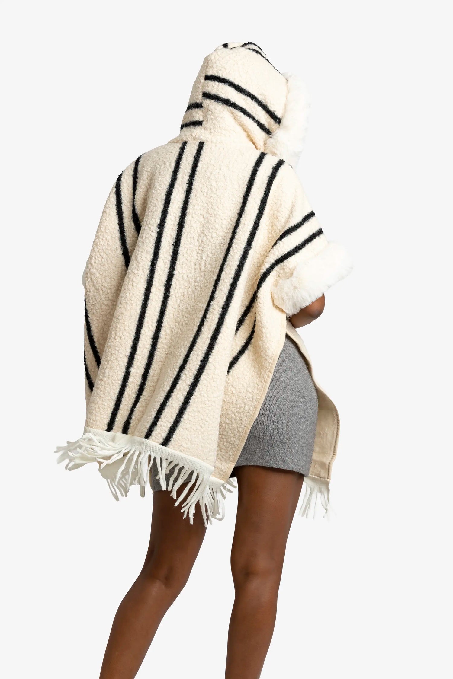 Nordic Stripe Luxe Poncho
